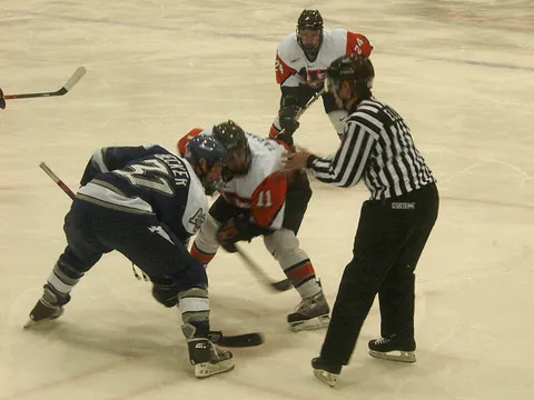 Ice hockey faceoff